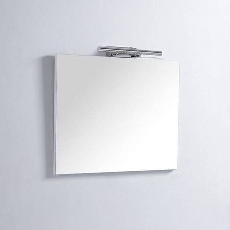 Rue Du Bain – Miroir lumineux de salle de bain carré 80x80 cm – Lampe LED faible consommation – Éclairage 7000K – Installation facile (1/2)