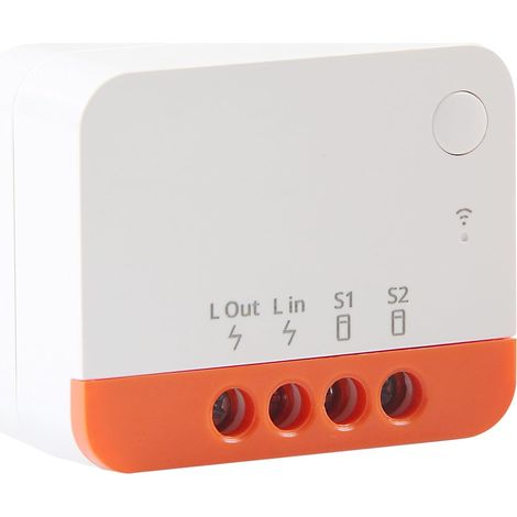 Interruptor inalámbrico WIFI MINIR4, interruptor inteligente de micromódulo de 2 vías, modo de relé desmontable, control por aplicación, mini interruptor inteligente compatible con Alexa y Google Home (1/5)