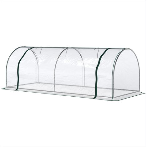 Serre de jardin tunnel 2,5 x 1 x 0,8 m acier époxy PVC Métal (1/5)