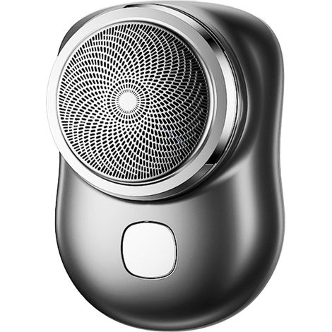 Tondeuse à barbe rechargeable noire, coupe-barbe compact portable mini format poche (1/5)