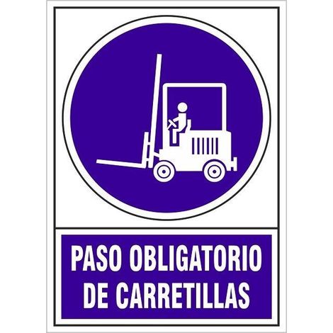 señal 657 plas.295x210''paso.obl.carret.'' paso obligatorio de carretillas
