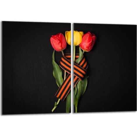 Protector de cristal para encimera de cocina 2x40x52 Rosas (1/5)