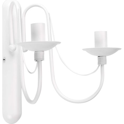 Lampe murale Applique, Blanc en métal, 35 x 30 x 33 cm (1/2)