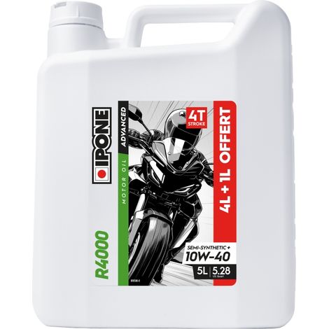 Ipone R4000 10W40 4L Huile moteur semi-synthétique MA2 Ester de qualité supérieure pour motos