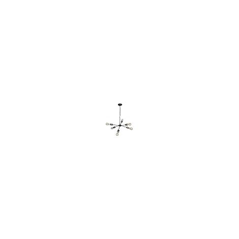 lampada da soffitto aryana de 6xe27 h.reg.xd.52cm nero/pelle