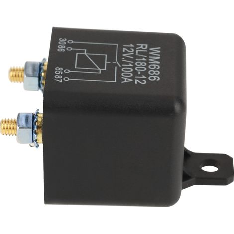 Relais de démarreur haute performance normalement ouvert 12 V 100 A pour la commande de voiture (marche/arrêt de la batterie) (1/5)