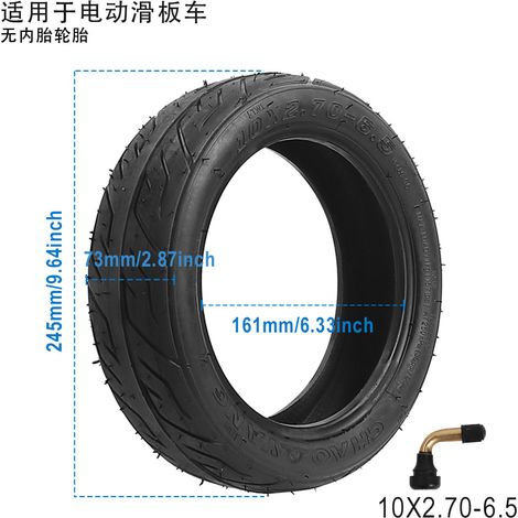 10x2.70-6.5 electric scooter tires, 10-inch tubeless tires for scooters and balance bikes. (1/5)