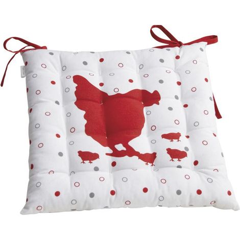 Coussin de chaise Poule rouge