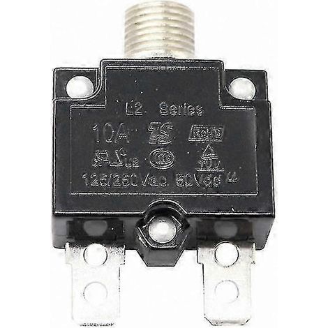 Disjoncteur thermique réarmable, montage sur panneau avec bouton-poussoir 12 V pour protection contre les surcharges, finition soignée (1/5)