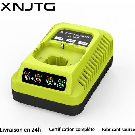 Chargeur batterie 12V-18V compatible Ryobi P117 2A 1 emplacement 1-2h norme britannique standard britannique 18 × 14,5 × 9,2 cm 380 g – Livraison gratuite (1/5)