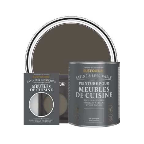 Peinture pour Meubles de Cuisine, Finition Satinée - Brun Terre (1/3)