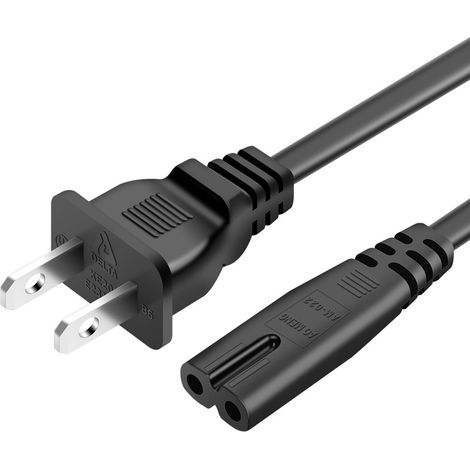 Cordon D Alimentation - 2 Broches - 3,9 Pieds - 18 AWG X 2C - Pour TV Moniteur Imprimante (1/4)