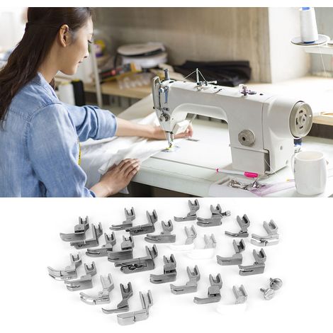 Ensemble de 25 Pieds Presseurs pour Machine à Coudre Industrielle - Accessoires de Couture Professionnels Complets (1/5)
