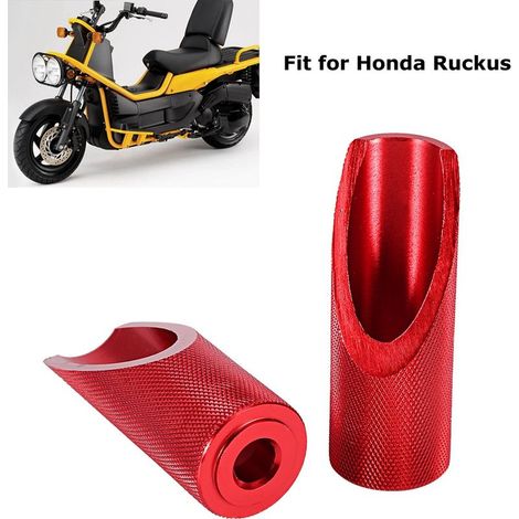 2 repose-pieds en alliage d'aluminium pour moto Honda (rouge) (1/5)