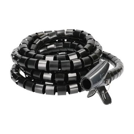 Cablehome Spiralschlauch Schwarz 3 Meter 15 mm
