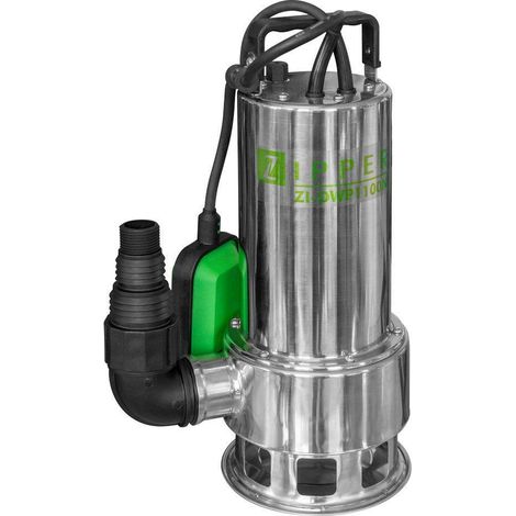 Elettropompa pompa sommersa x acque sporche 1100w inox Zipper zi-dwp1100n (1/2)