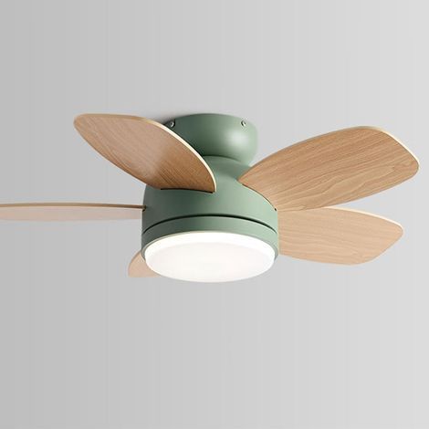 Ventilateur de plafond encastré de 38 pouces avec lumière, ventilateurs de plafond verts silencieux à 6 vitesses, plafonniers LED à distance, éclairage de ventilateur, ventilateur réversible pour cham (1/5)