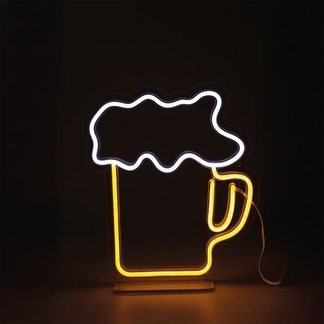 Lampada da parete/lampada al neon a LED Seynave per birra, in PVC, con USB e interruttore. SEYNAVE (1/5)