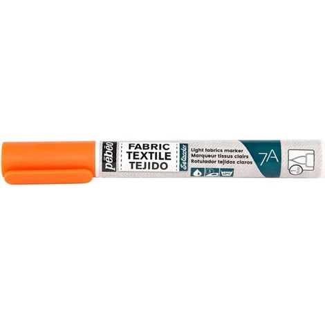 Marqueur - Feutre - Textile clair - Orange - Setacolor - Pébéo - Pointe pinceau - 1 mm (1/5)