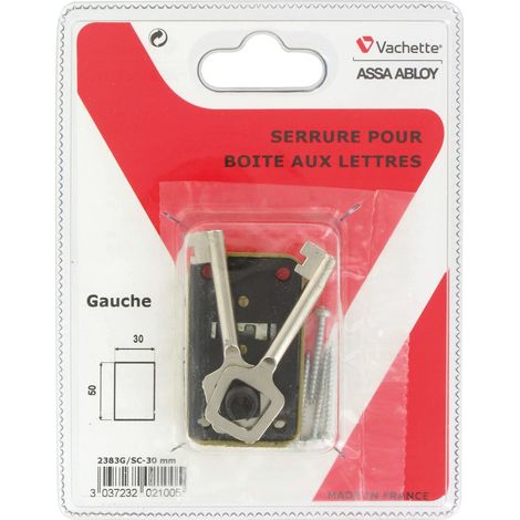Serrure de sureté 3gorges pour boîtes aux lettres