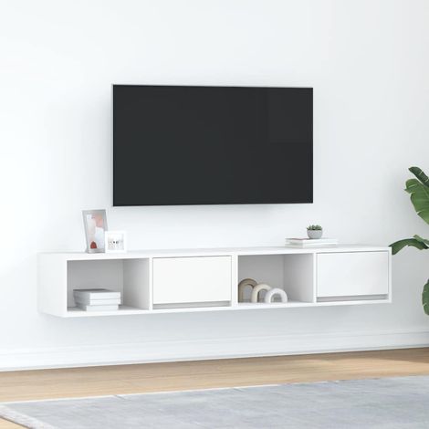 TV-Schränke 2 Stk. Weiß 80x31x25,5 cm Holzwerkstoff (1/5)
