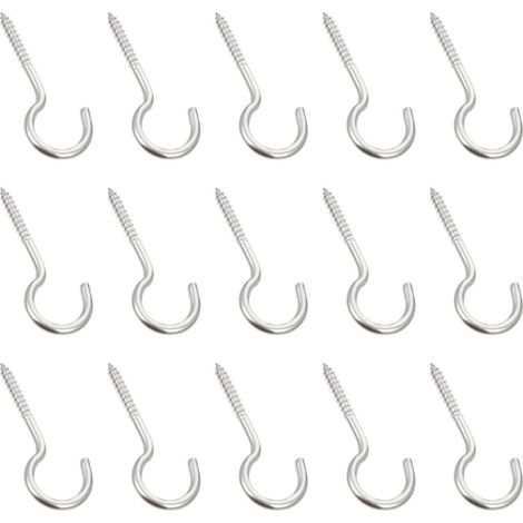 20 crochets plafond - inox - pour suspension et décoration (1/5)