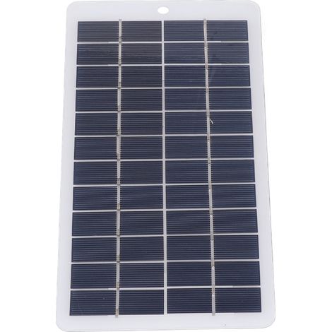 Panneau solaire en silicone polycristallin 5W 12V à haute transmission lumineuse, chargeur solaire portable pour éclairage public