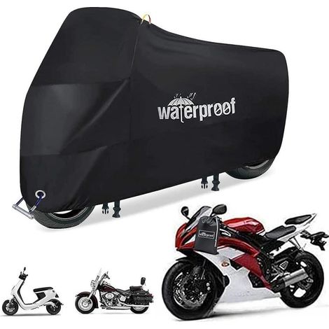 Housse de moto 200x70x110cm anti-pluie, anti-poussière et UV pour protection moto extérieure (1/5)