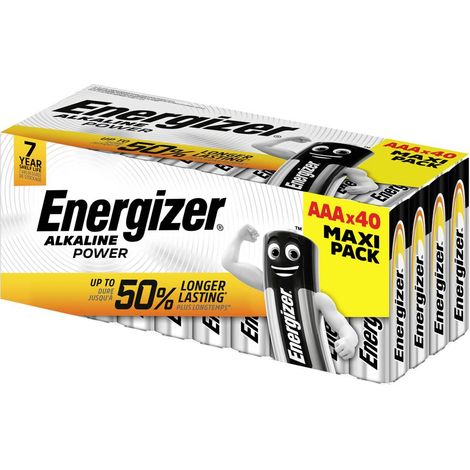 Energizer Power Batteria Ministilo (AAA) Alcalina/manganese 1.5 V 40 pz.