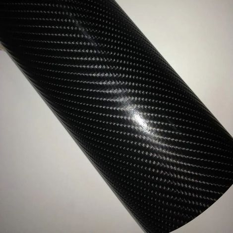 (Noir - 50 cm x 200 cm) Autocollant et stickers pour voiture en vinyle imitation fibre de carbone 4D blanc semi-brillant (1/4)