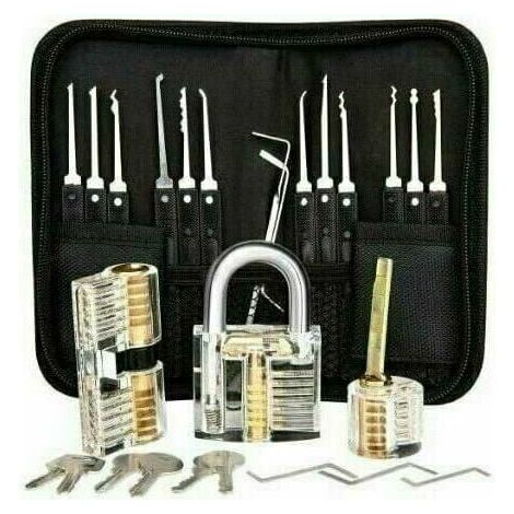 Kit de crochetage professionnel, 26 kits de signature de mot de passe avec 3 kits de crochetage transparents (1/4)