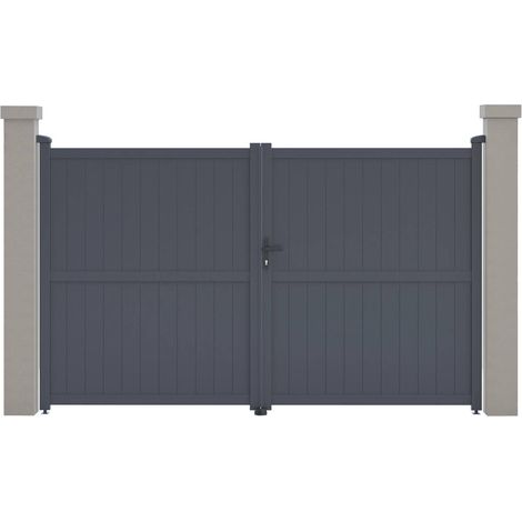 Porton jardin "Maurice" - 299.5 x 180.9 cm - Gris