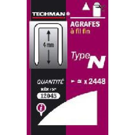10 mm Klammern - Typ N TECHMAN