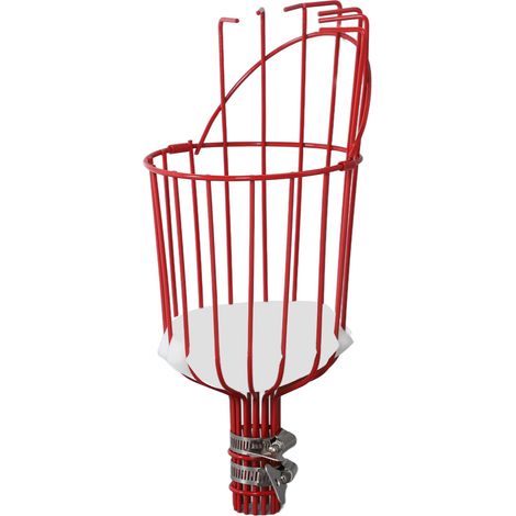 Panier à fruits détachable, résistant à la corrosion et multifonctionnel, accessoire de récolte en tube rouge de 3 cm de diamètre. (1/5)