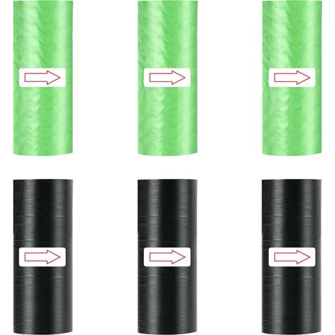 Sacchetti per rifiuti per auto, set da 6 mini sacchetti colorati, resistenti agli strappi, ideali per viaggi, casa e ufficio. (1/5)