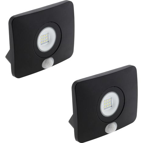 Lot de 2 projecteurs LED étanches 10W avec détecteur - Elexity