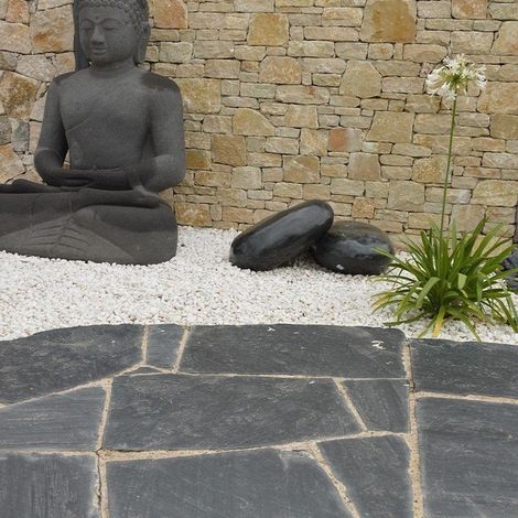 Opus Incertum Ardoise Noire ép. 20-30 mm - Couche 1m² - Ti'ma Stone (1/4)