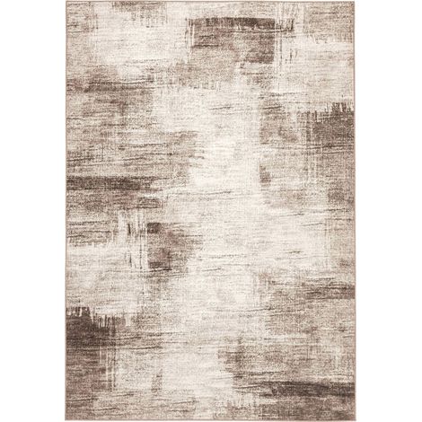 Tapis beige vision moderne lavable et doux - 170 x 120 cm (1/5)
