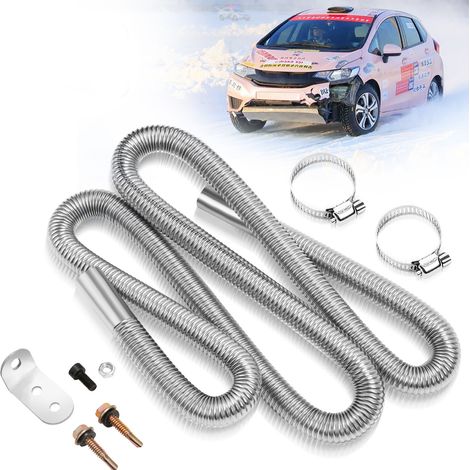 Randaco 200cm Abgasschlauch Abgasrohr für Diesel-Auspuffrohre – Flexibler Metallschlauch mit 2 Schellen, ideal für Standheizung und Stromerzeuger (1/5)