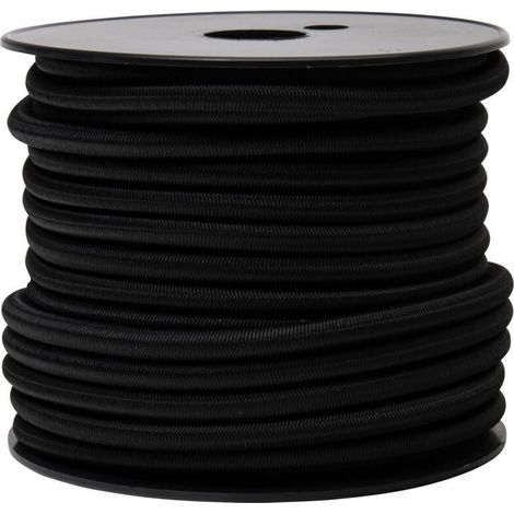 Corde de sécurité noire - Idéale pour sécuriser un kayak, regrouper du bois de chauffage, etc. - 100 m - Noir (1/5)
