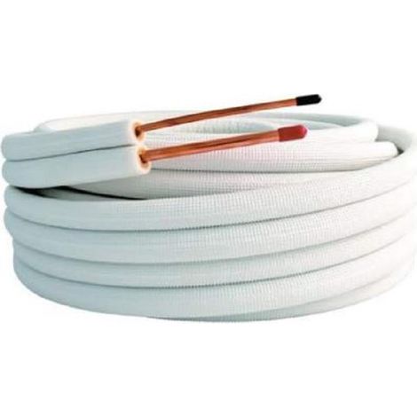 Tube cuivre double isolé M1 - Bi tube Ø 3/8X0,8 - 1/2X0,8 - couronne 20 ml