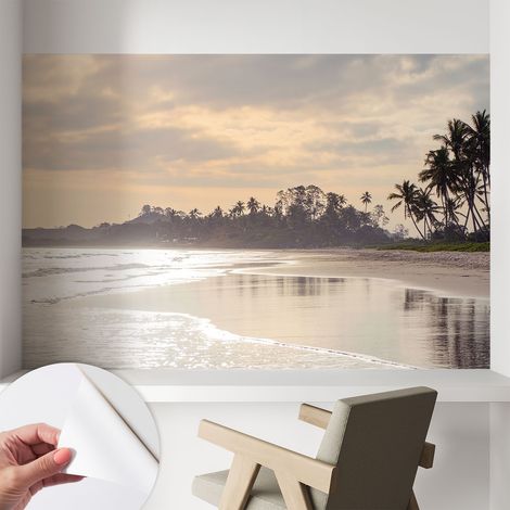 Papier peint autocollant avec imprimé pour décoration intérieure pour rénovation a motif Matin à la plage 104x70 cm (1/5)