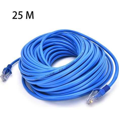 Câble Ethernet Cat5e étanche (25 m), adapté aux systèmes de caméras IP, PoE et CCTV. (1/5)