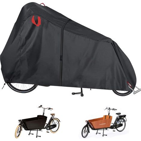 Housse de protection pour vélo de charge - En Oxford 420D - Pour vélos de charge - Imperméable - Résistante à l'hiver - Anti-poussière et anti-pluie - Protection UV (1/5)