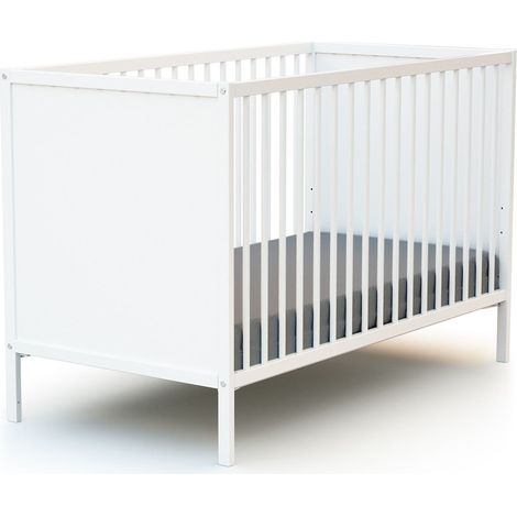 WEBABY - Lit bébé en bois 60 x 120 cm ALBA (1/7)