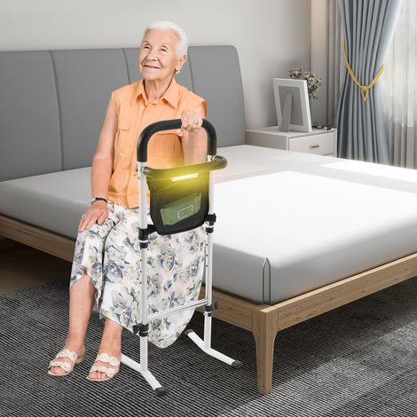 Ayuda para levantarse, ayuda ajustable para levantarse con bolsa de almacenamiento, ayuda para levantarse de la cama, sofá, inodoro (1/5)