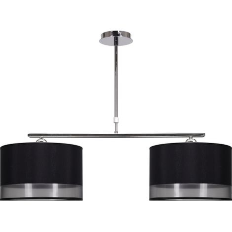 Lampe Serie Menorca Chrom/Schwarz 3xE27 (86x25cm)