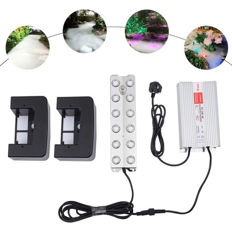 Mist Maker 12 Head Ultrasonic Mister 5000ml/H, w/Float, 300W  for Halloween, Plant Greenhouse Humidify, Pond Decoration, Water Humidifier, Only Water Use, Instant Mist, Easy to Install (1/5)