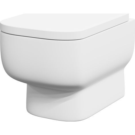 Wholesale Domestic Sirus Rimless Wall Hung Toilet Pan with Soft Close Toilet Seat (1/5)
