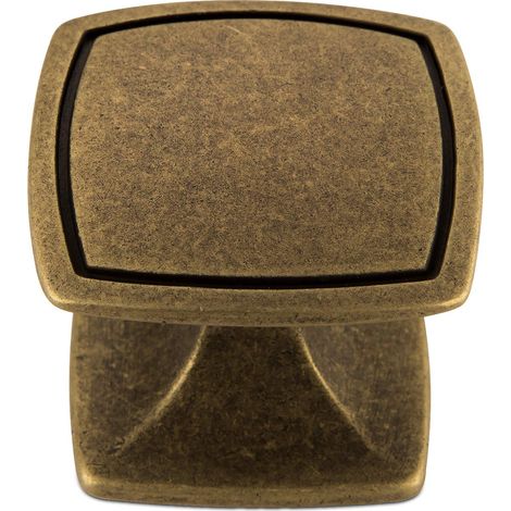 Stil-/ Landhausknopf LENI 39 x 39 x 30 mm Altmessingoptik (1/5)